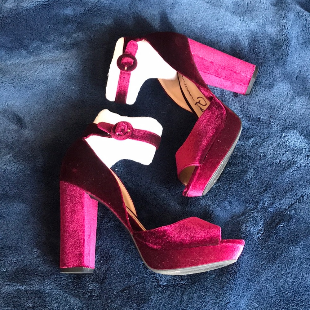 Velvet heels